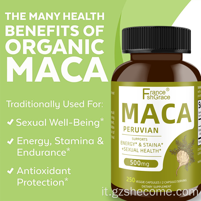 Supplemento di radice Maca per il supplemento Maca organico delle donne